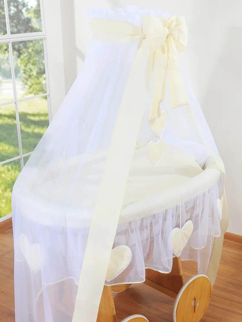 Wiklinowy Kosz Mojżesza Baldachimem Deluxe Amelia Naturalny TUM-TUM