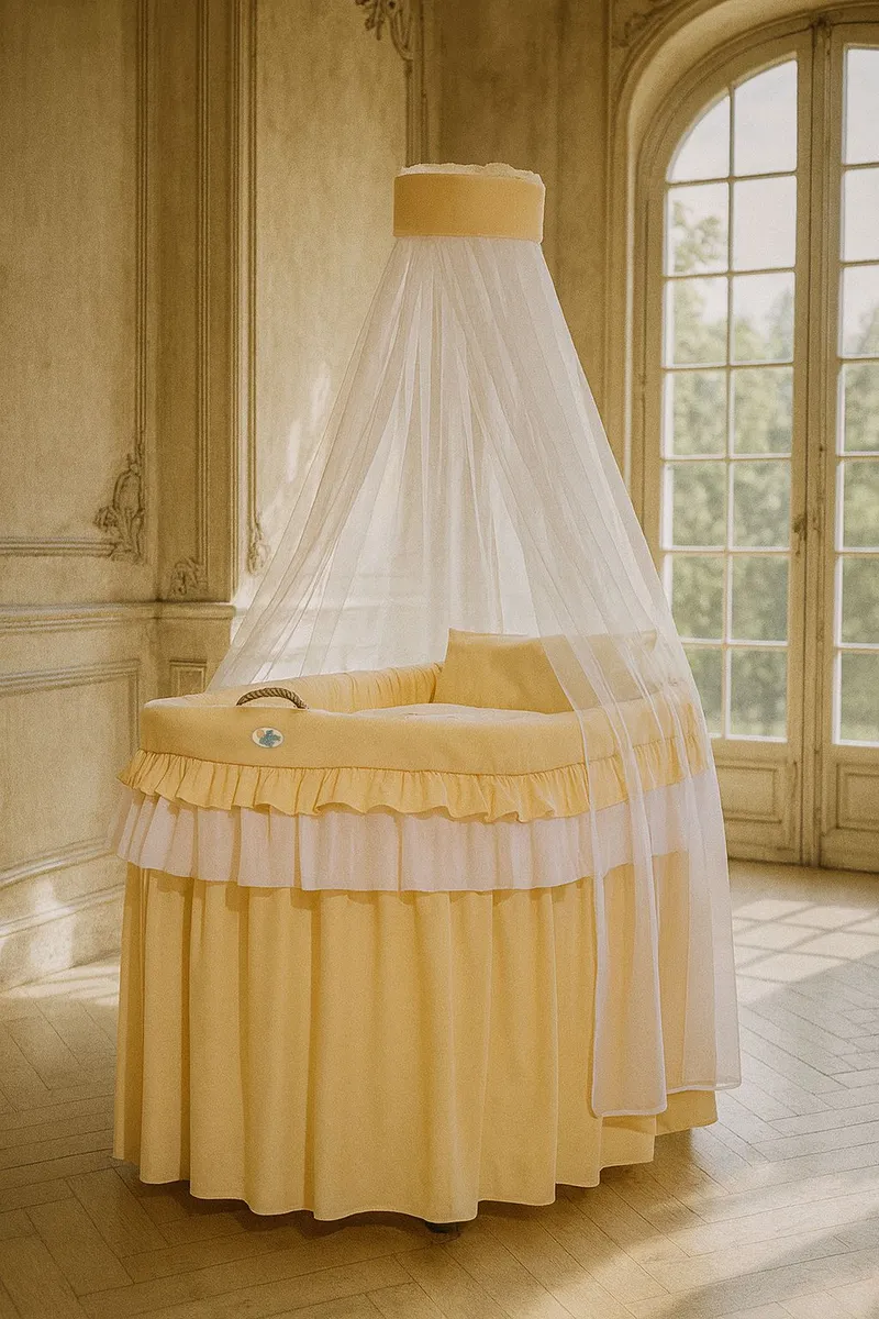 Kosz Mojżesza Wiklinowy Baldachimem- Little Princess TUM-TUM