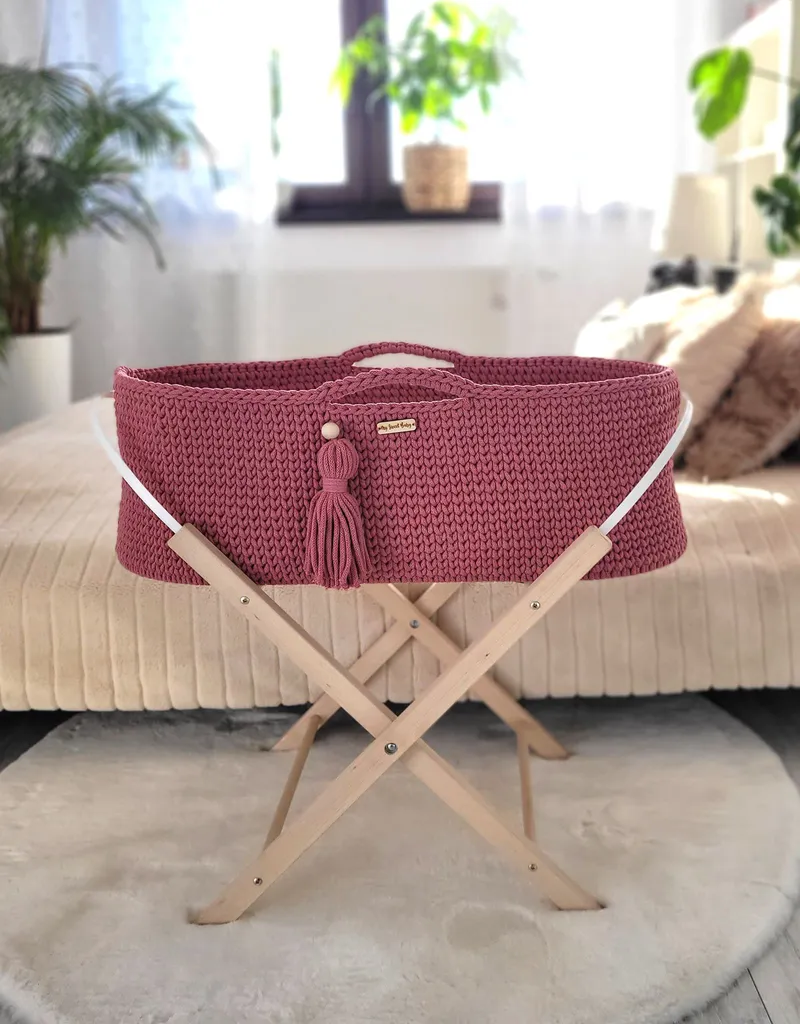 Kosz Mojżesza Boho Bawełniany Handmade Materacykiem Blossom TUM-TUM