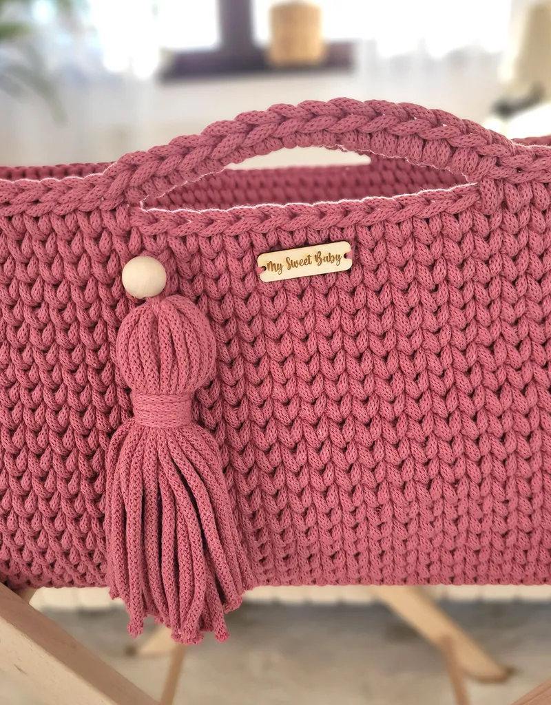 Kosz Mojżesza Boho Bawełniany Handmade Materacykiem Blossom TUM-TUM
