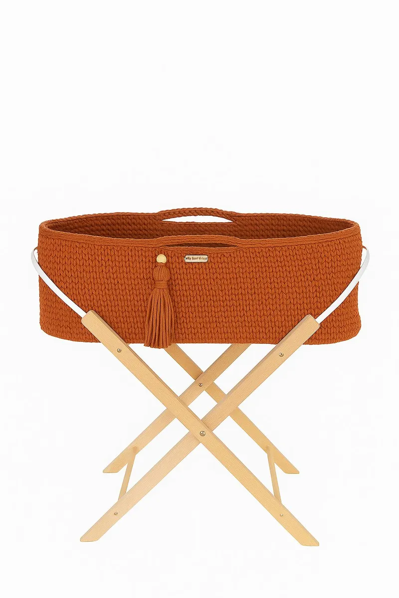 Kosz Mojżesza Boho Handmade Ze Stojakiem Terracotta TUM-TUM