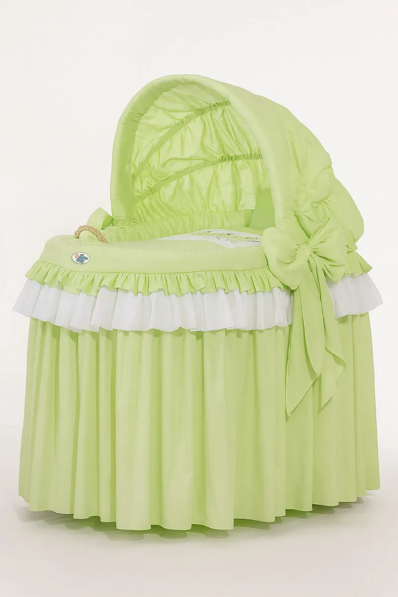 Kosz Mojżesza Wiklinowy Ze Składaną Budką Little Princess TUM-TUM