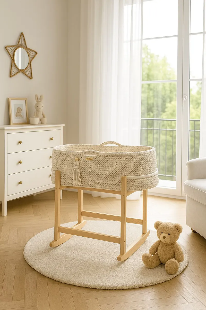 Kosz Mojżesza Boho Handmade Kołyską Śmietanka TUM-TUM