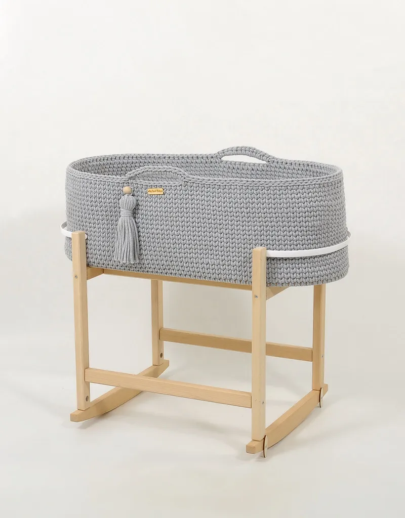 Kosz Mojżesza Boho Handmade Kołyską TUM-TUM - Szary