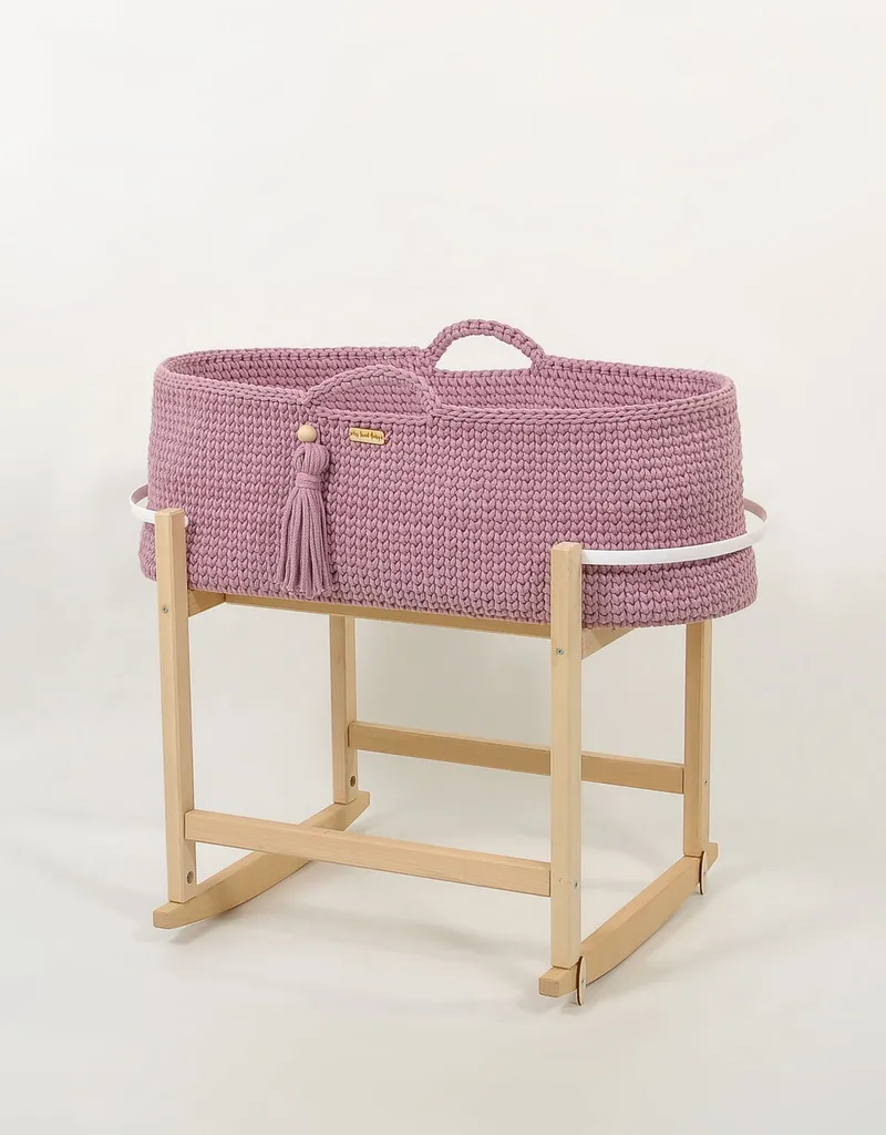Kosz Mojżesza Boho Handmade Kołyską Lawendowy TUM-TUM