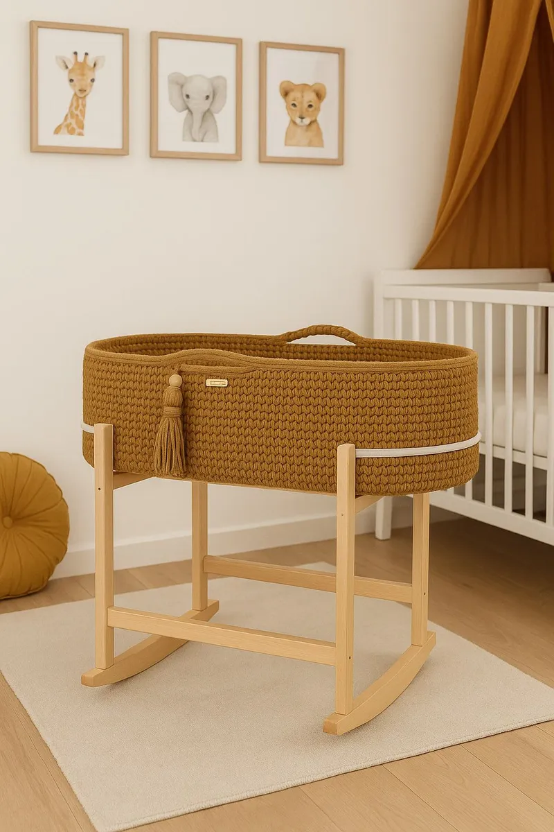 Kosz Mojżesza Boho Handmade Kołyską Caramel TUM-TUM