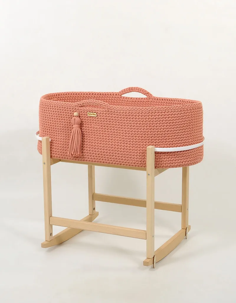 Kosz Mojżesza Boho Handmade Kołyską Blush TUM-TUM