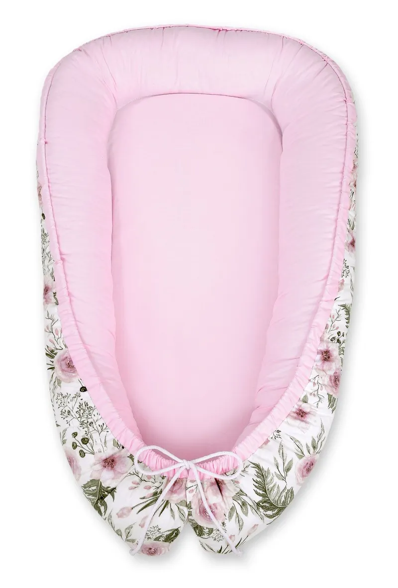 Kokon Niemowlęcy Dwustronny Kojec Otulacz Premium Peonie TUM-TUM Dla Dzieci