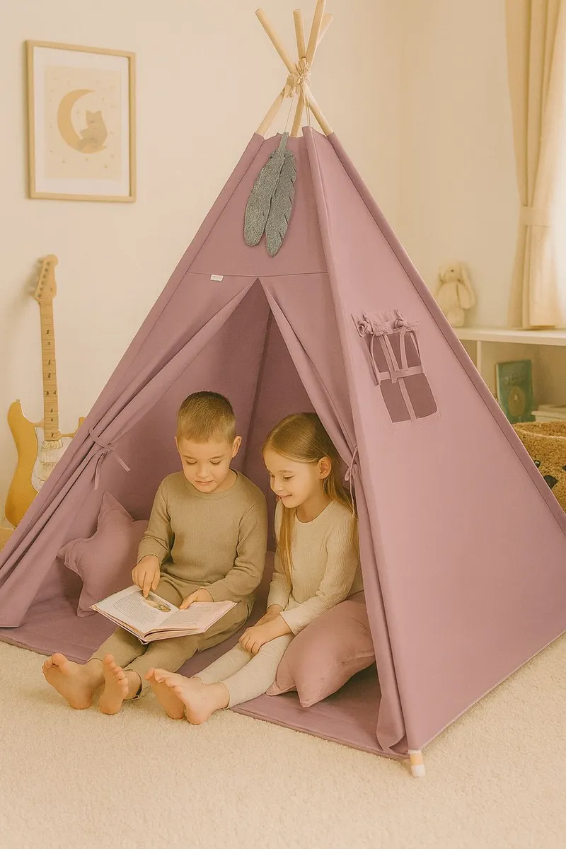 Namiot Dla Dzieci Tipi Zawieszki Pióra Róż Retro TUM-TUM