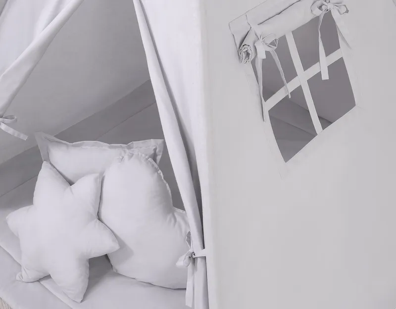 Namiot Dla Dzieci Tipi Zawieszki Pióra TUM-TUM - Szary