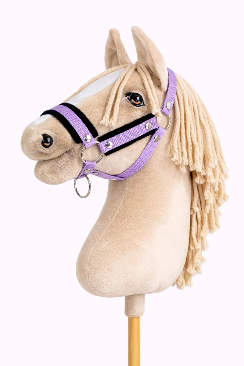 Kantar Regulowany Dla Konia Hobby Horse Czarnym TUM-TUM - Fioletowy