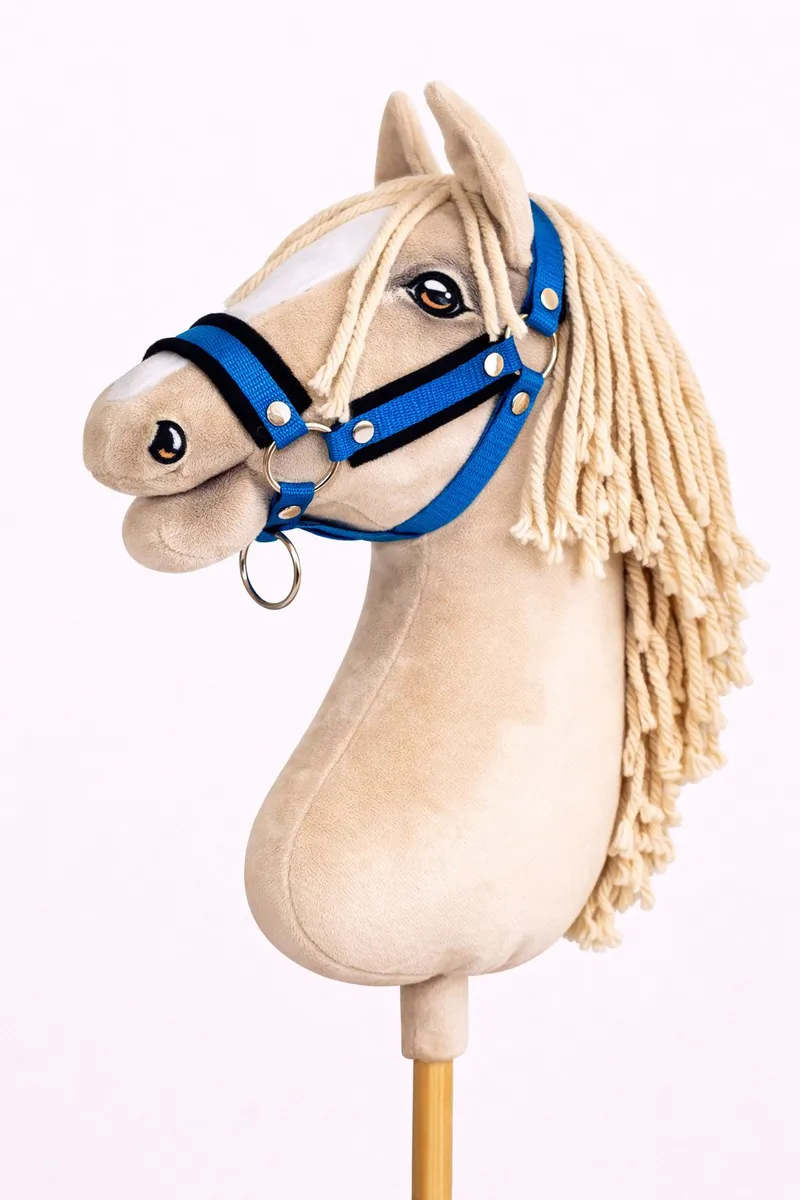 Kantar Regulowany Dla Konia Hobby Horse Czarnym TUM-TUM - Niebieski