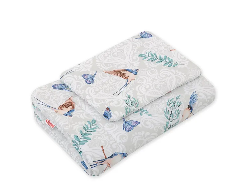 Komplet Pościeli Dla Niemowląt Wypełnieniem 2-CZ 75x100cm Blue TUM-TUM