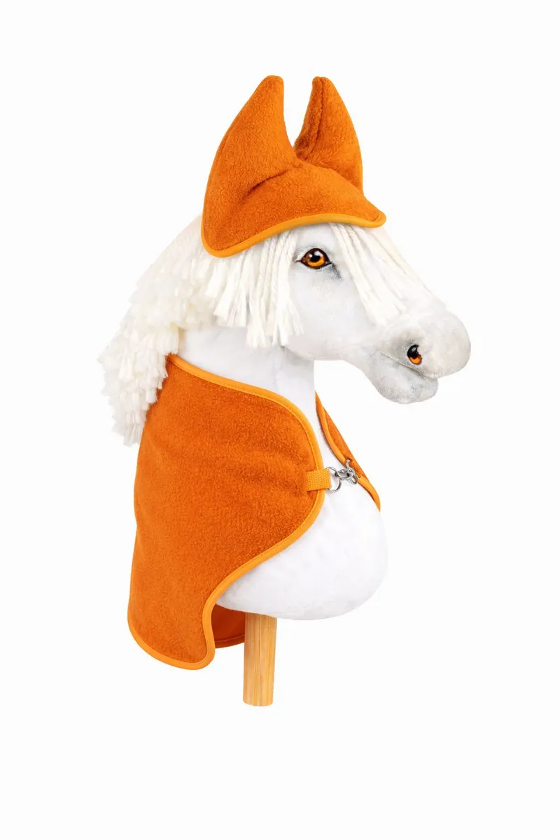 Zestaw Dla Hobby Horse A3: Polarowa Derka Nauszniki TUM-TUM - Pomarańczowy