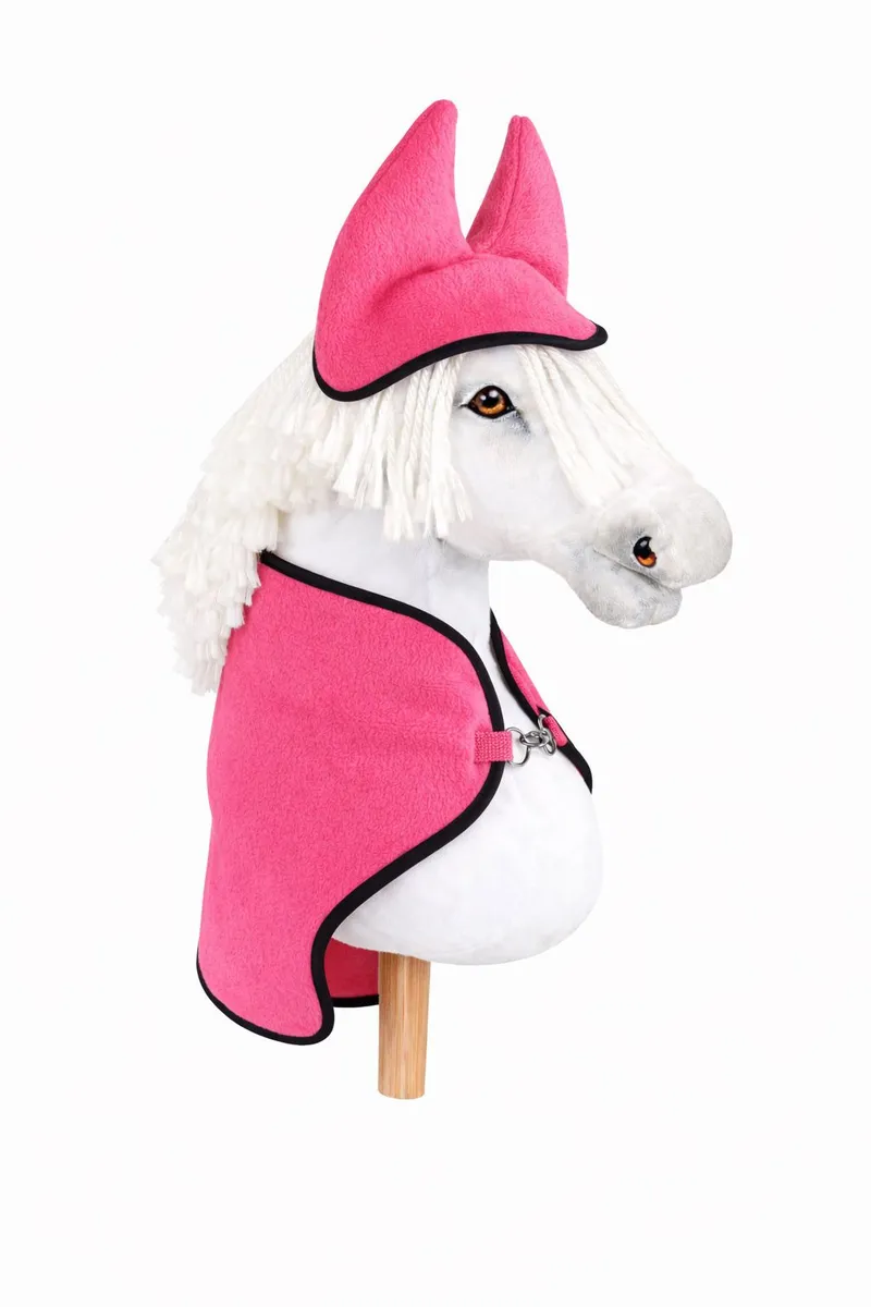 Zestaw Dla Hobby Horse A3: Polarowa Derka Nauszniki Neon Pink TUM-TUM