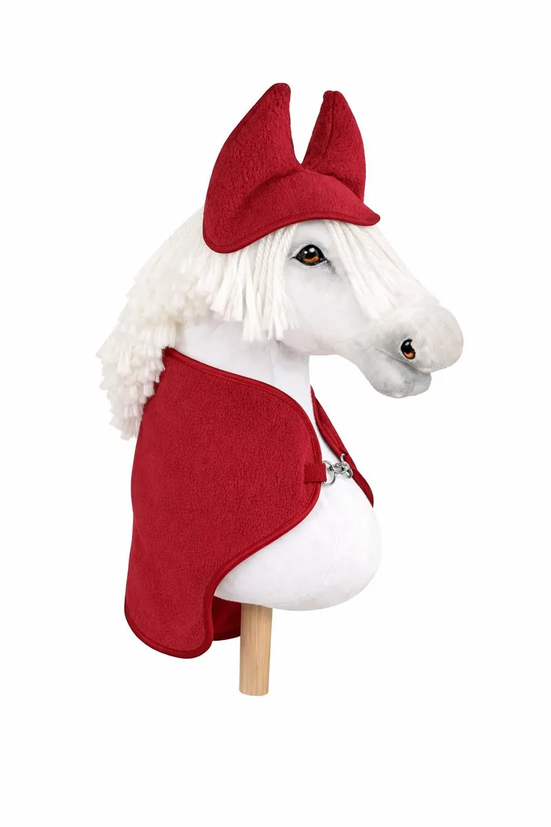 Zestaw Dla Hobby Horse A3: Polarowa Derka Nauszniki Bordo TUM-TUM