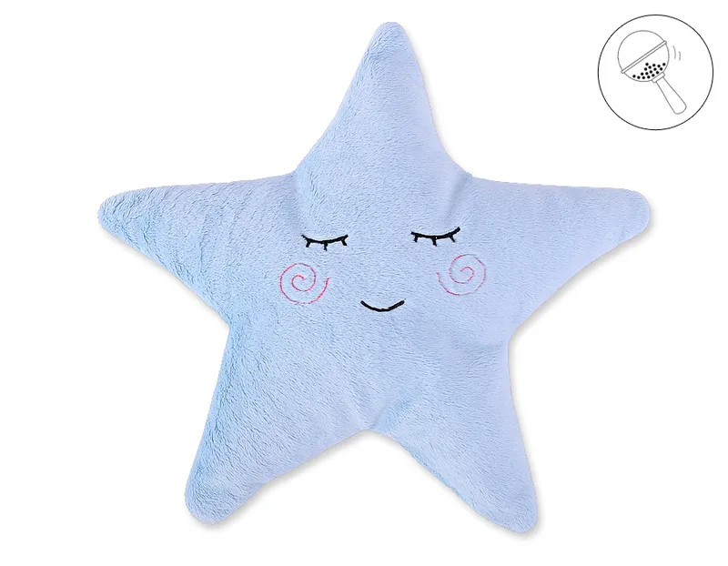 Poduszka Przytulanka Minky Little Star Grzechotką TUM-TUM - Niebieska