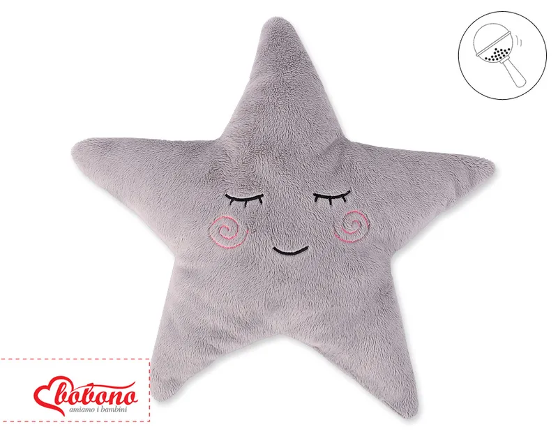 Poduszka Little Star Grzechotką- TUM-TUM - Szara