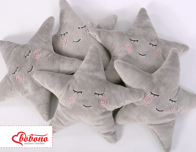 Poduszka Little Star Grzechotką- TUM-TUM - Szara
