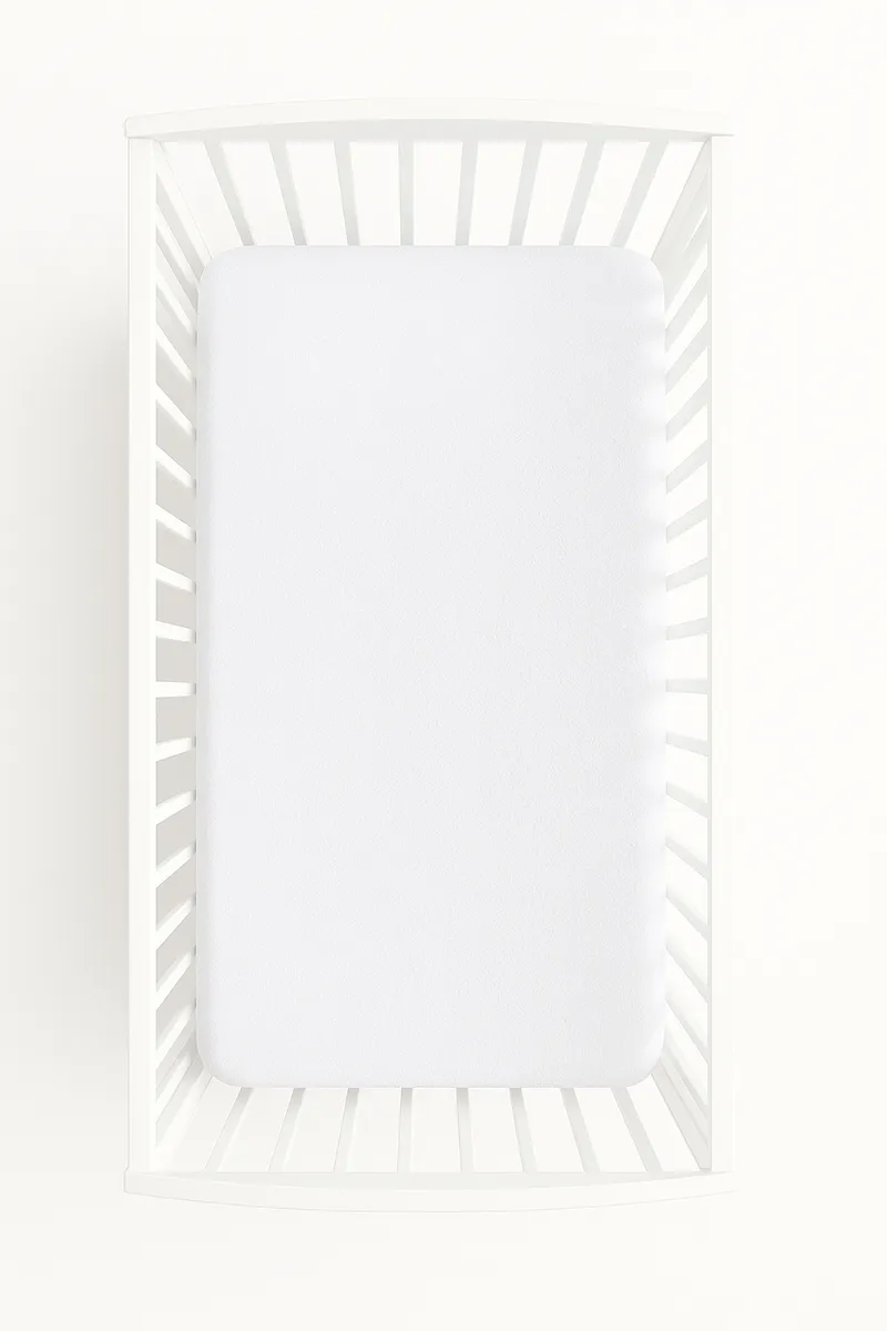 Prześcieradło Frotte Gumką Do Łóżeczka 120x60cm TUM-TUM Dla Dzieci - Białe