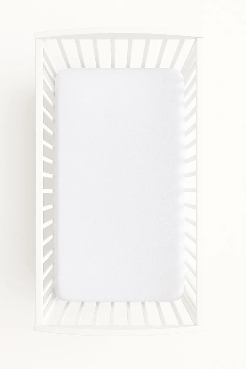 Prześcieradło Frotte Gumką Do Łóżeczka 140x70cm TUM-TUM Dla Dzieci - Białe