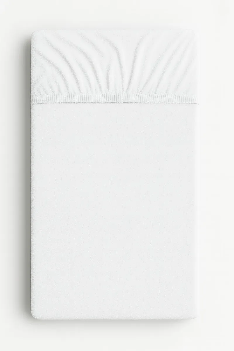 Prześcieradło Frotte Gumką Do Łóżeczka 120x60cm TUM-TUM Dla Dzieci - Białe