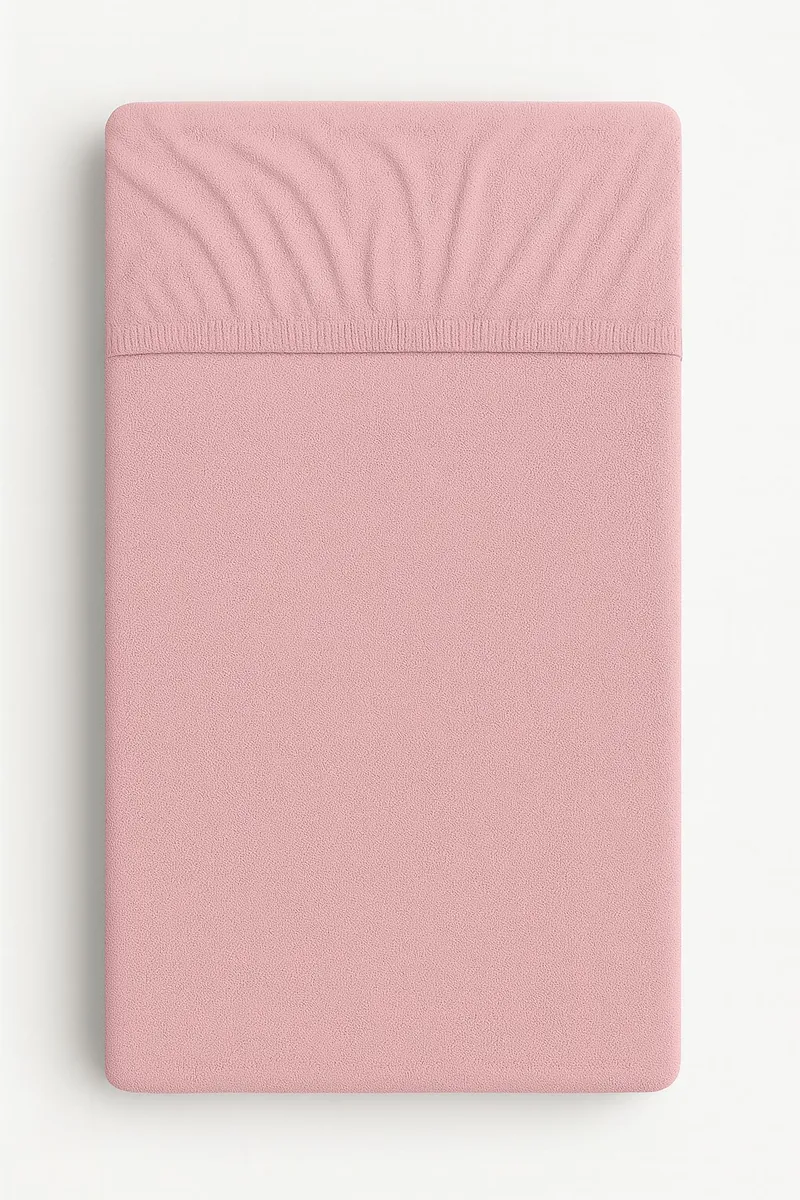 Prześcieradło Frotte Gumką Do Łóżeczka 140x70cm Brudny Róż TUM-TUM