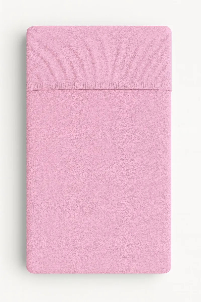 Prześcieradło Frotte Gumką Do Łóżeczka 140x70cm TUM-TUM Dla Dzieci - Różowe