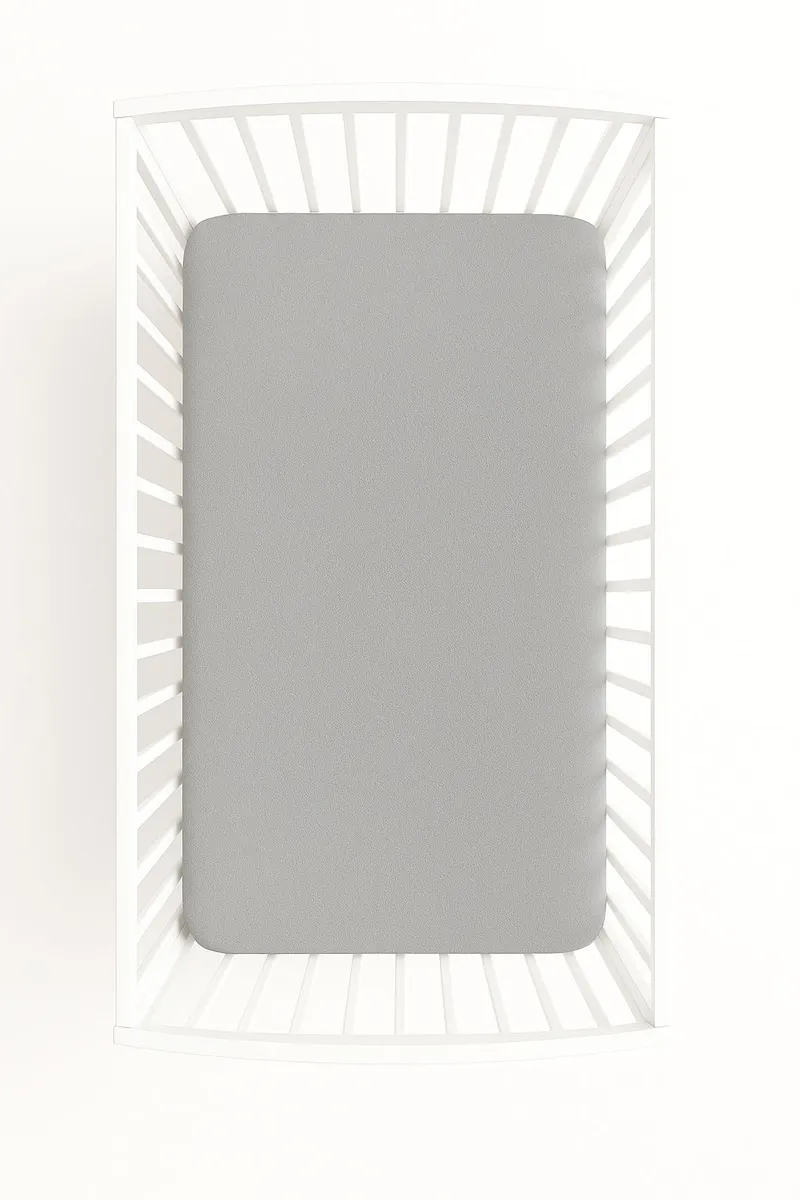 Prześcieradło Frotte Gumką Do Łóżeczka 140x70cm TUM-TUM Dla Dzieci - Szare