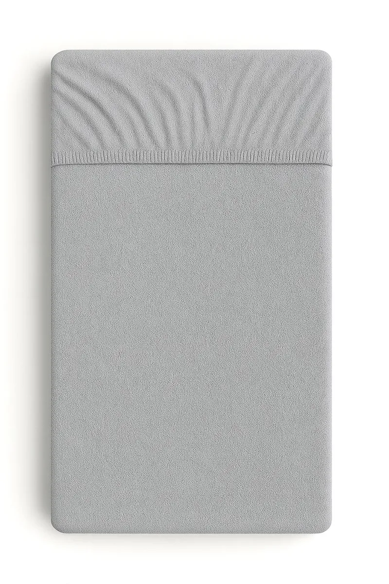 Prześcieradło Frotte Gumką Do Łóżeczka 120x60cm TUM-TUM Dla Dzieci - Szare