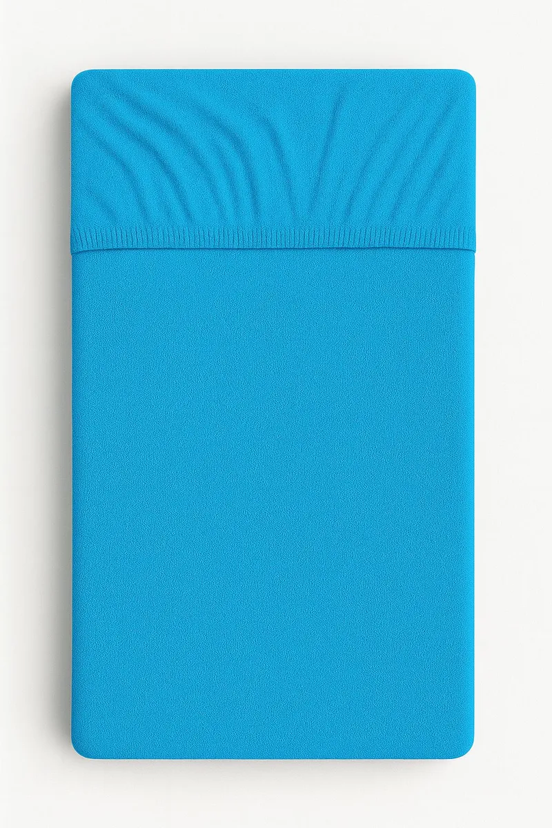 Prześcieradło Frotte Gumką Do Łóżeczka 120x60cm TUM-TUM - Turkusowe