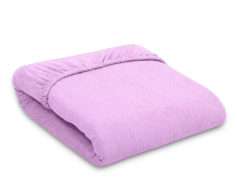 Prześcieradło Frotte Gumką Do Łóżeczka 120x60cm TUM-TUM - Fioletowe