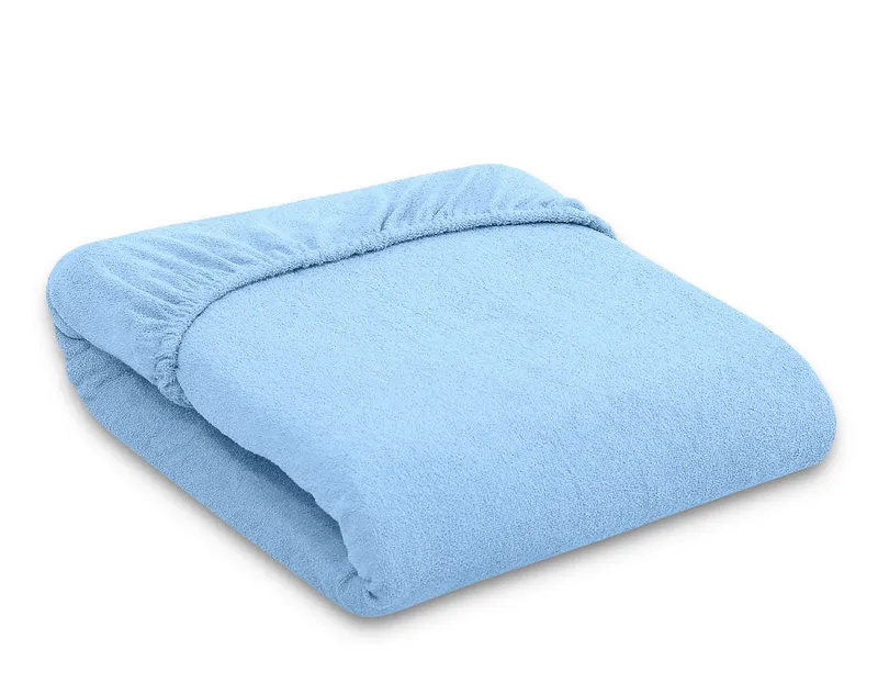 Prześcieradło Frotte Gumką Do Łóżeczka 120x60cm Niebieskie TUM-TUM