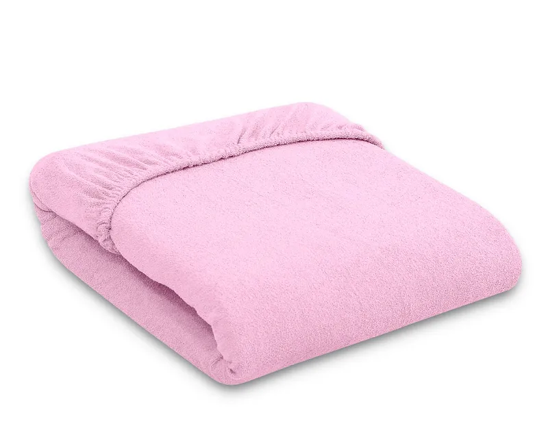 Prześcieradło Frotte Gumką Do Łóżeczka 120x60cm TUM-TUM Dla Dzieci - Różowe