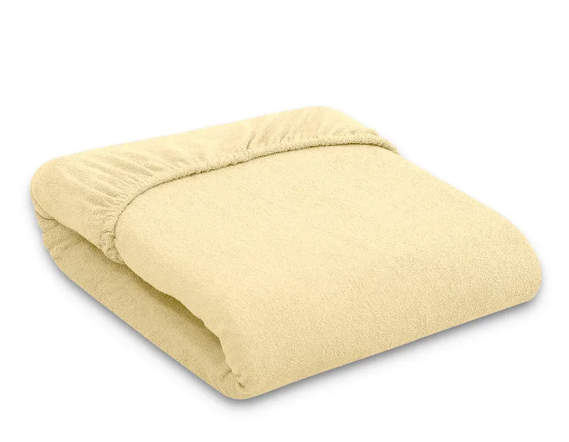 Prześcieradło Frotte Gumką Do Łóżeczka 120x60cm Waniliowe TUM-TUM