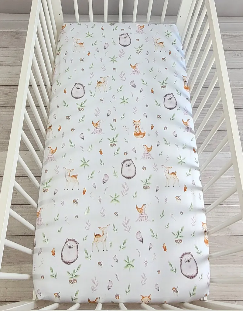 Prześcieradło Bawełniane Gumką Do Łóżeczka 120x60 cm Leśna TUM-TUM