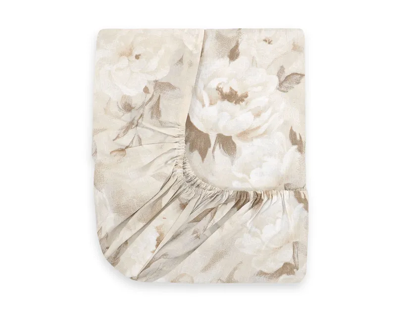 Prześcieradło Bawełniane Gumką Do Łóżeczka 120x60 cm Peonies TUM-TUM