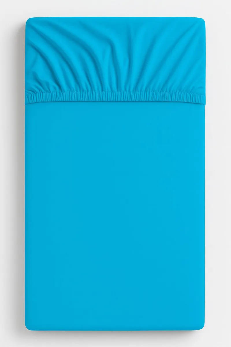 Prześcieradło Bawełniane Gumką Do Łóżeczka 120x60 cm TUM-TUM - Turkusowe