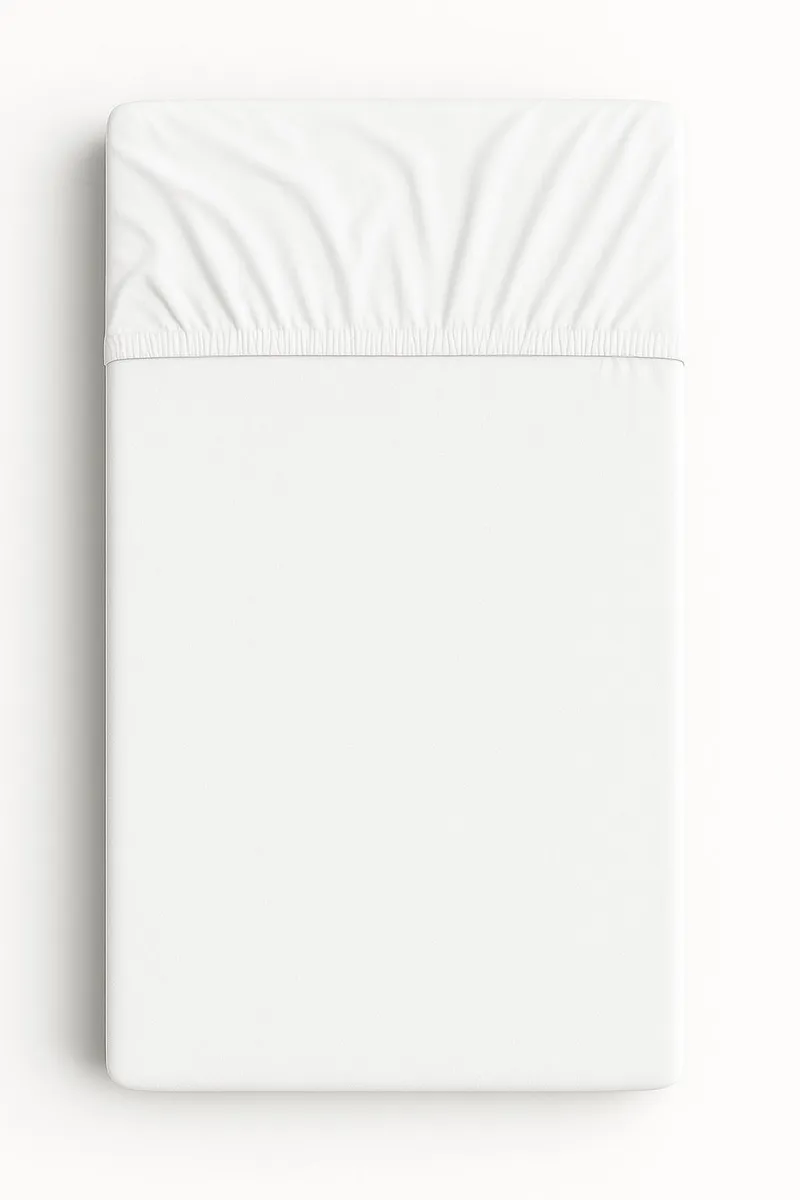 Prześcieradło Bawełniane Gumką Do Łóżeczka 120x60 cm TUM-TUM - Białe