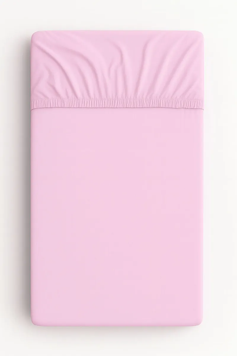 Prześcieradło Bawełniane Gumką Do Łóżeczka 120x60 cm TUM-TUM - Różowe