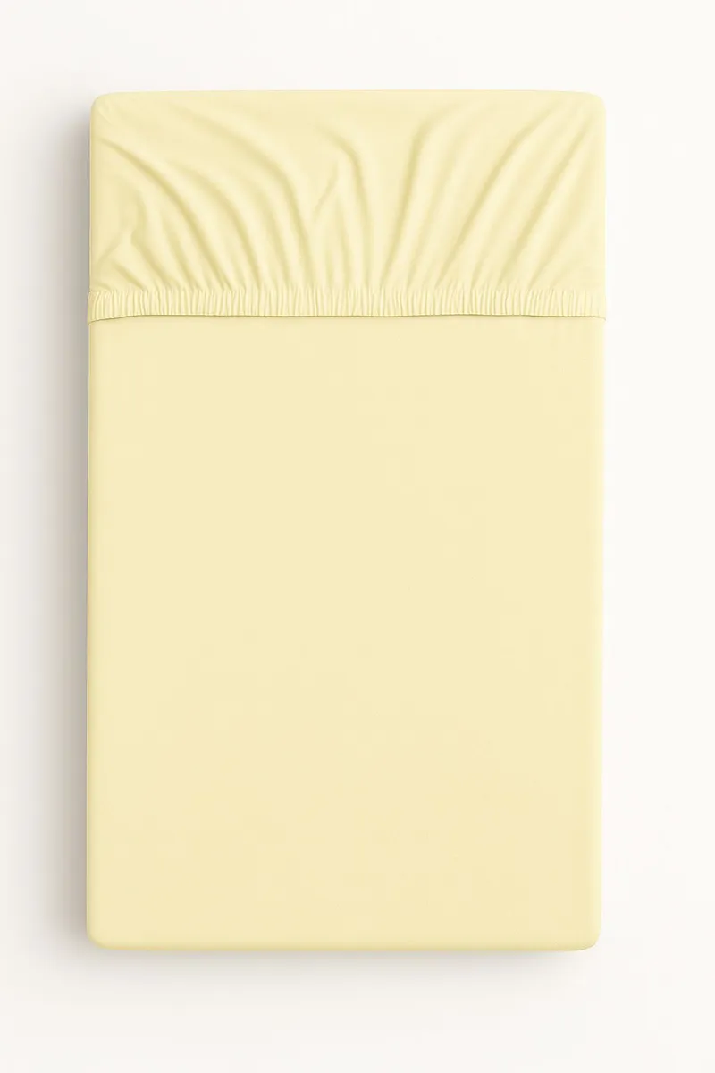 Prześcieradło Bawełniane Gumką Do Łóżeczka 140x70 cm TUM-TUM - Kremowe