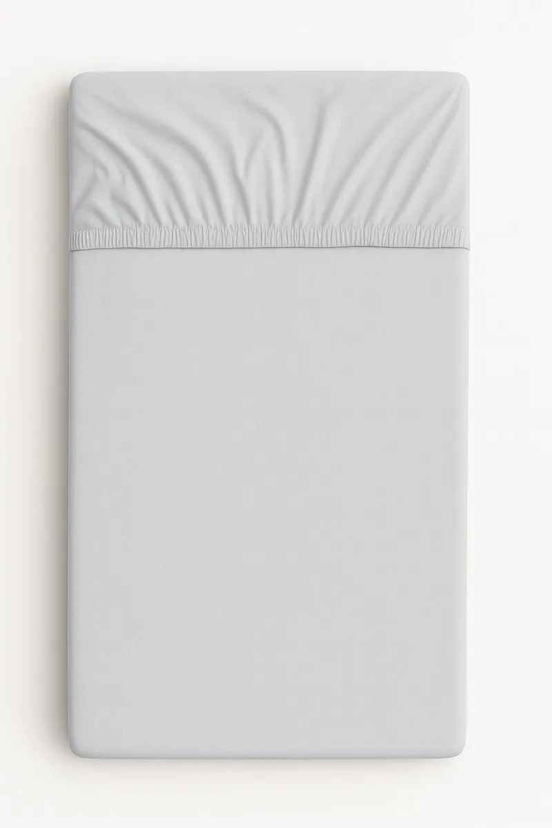 Prześcieradło Bawełniane Gumką Do Łóżeczka 120x60 cm TUM-TUM - Szare