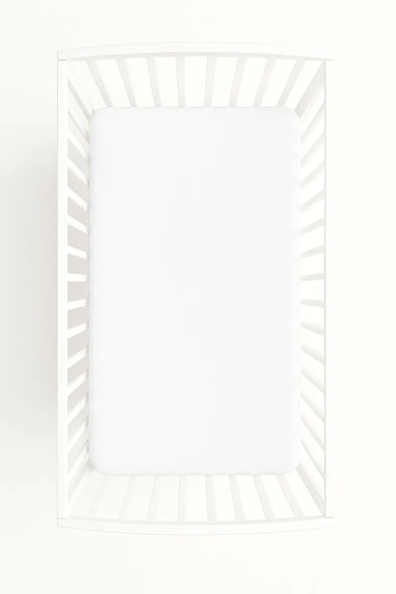 Prześcieradło Jersey Bawełna Gumką Do Łóżeczka 120x60cm TUM-TUM - Białe