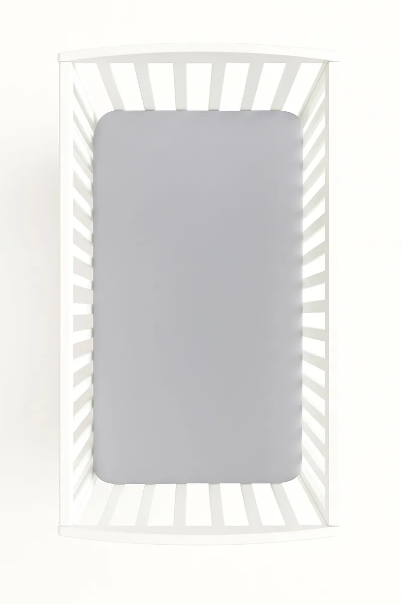 Prześcieradło Jersey Bawełna Gumką Do Łóżeczka 120x60cm TUM-TUM - Szare