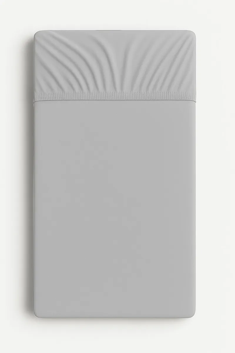 Prześcieradło Jersey Bawełna Gumką Do Łóżeczka 140x70cm TUM-TUM - Szare