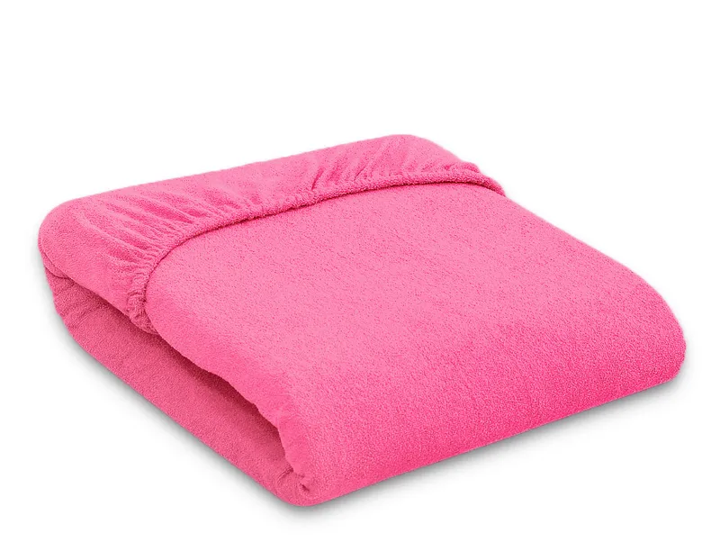Prześcieradło Frotte Gumką Do Łóżeczka 120x60cm Fuksja TUM-TUM Dla Dzieci
