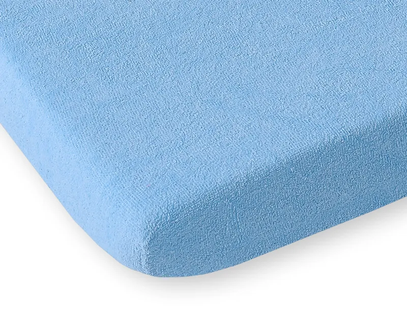 Prześcieradło Frotte Gumką Do Łóżeczka 120x60cm Niebieskie TUM-TUM