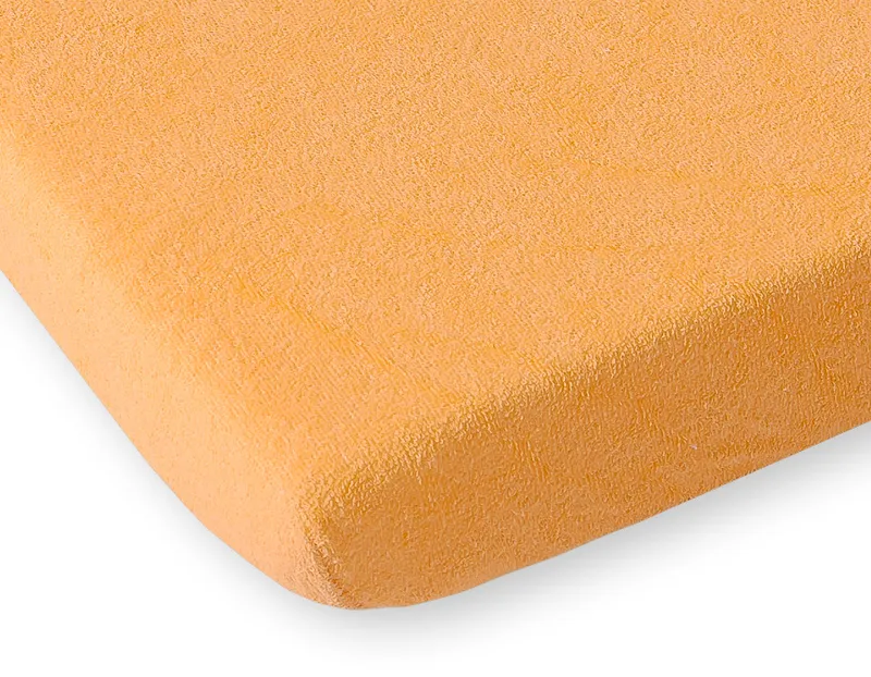 Prześcieradło Frotte Gumką Do Łóżeczka 120x60cm Brzoskwiniowe TUM-TUM