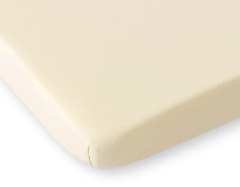Prześcieradło Jersey Bawełna Gumką Do Łóżeczka 120x60cm TUM-TUM - Kremowe