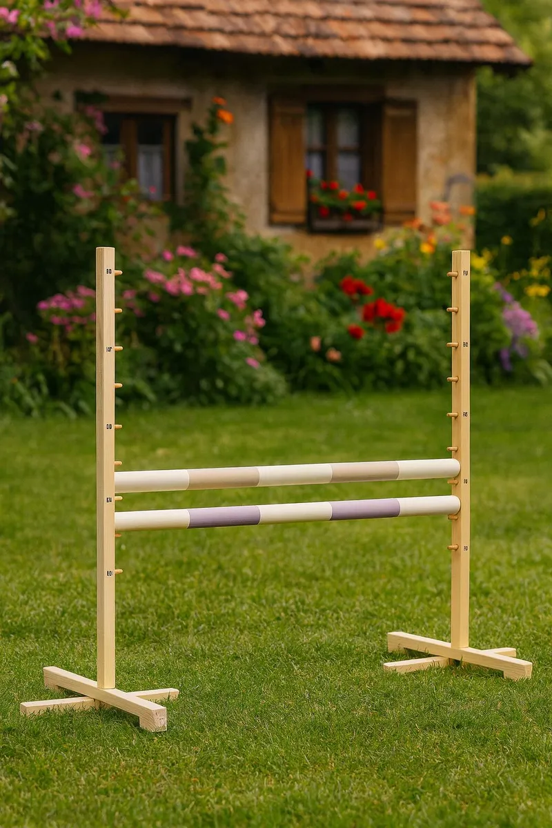 Przeszkoda Skokowa Do Hobby Horse 120cm, Dwie Belki Jasny TUM-TUM - Beżowa